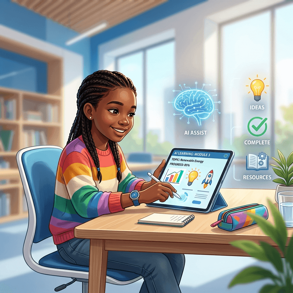 Kenyan learner using Somo Smart study support